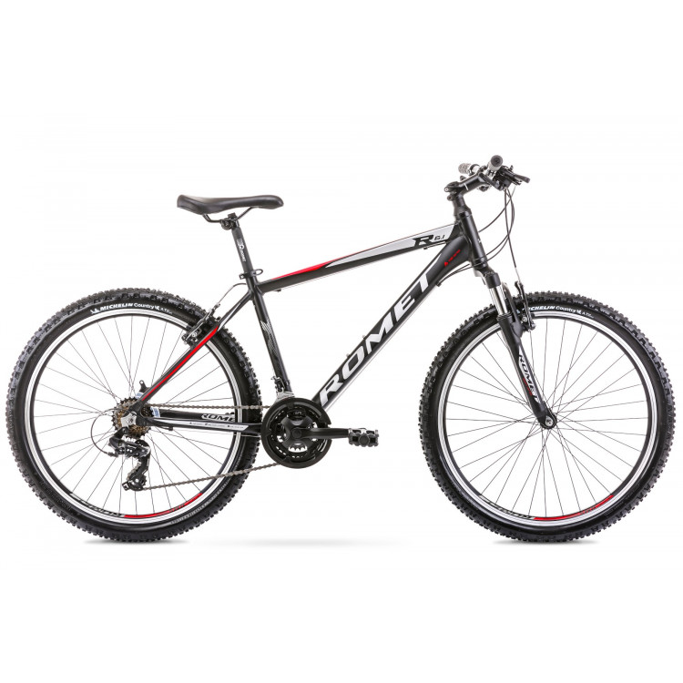 Horský bicykel Romet Rambler 26" R6.1 čierno-červený hliníkový 14"
